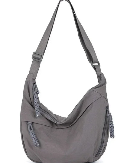 Trendy Women's Soft Cloth Shoulder Bag Solid Color Student Casual Style Big Handbags Crossbody Bags for Women Shoulder Hobos Bag
