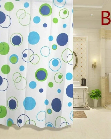 180*200cm Bathroom Curtain Waterproof Shower Curtain with 12 Curtain Hooks and Rings Shower Curtain Set