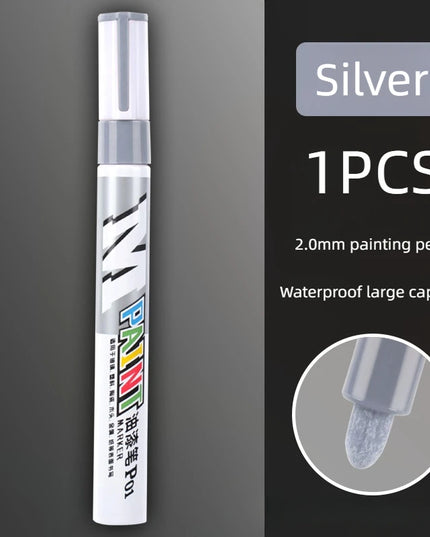 Car paint scratches repair brush pen waterproof water paint marker pen car tire tread care automotive  black white red silver