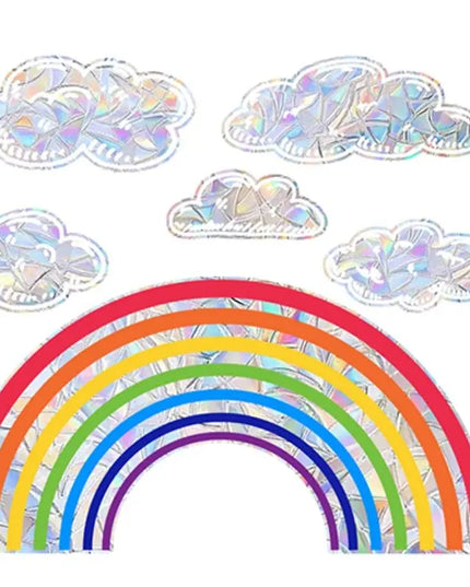 Rainbow Clouds, Sunlight Refraction, Dazzling Glass Display Windows, Home Decoration, Wall Stickers, Window Stickers