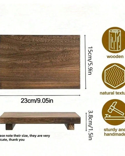 1/2pc Retro Wooden Bathroom Tray Vanity Hands Soap Scented Candle Storage Holder Kitchen Seasoning Tray For Bath Home Decoration
