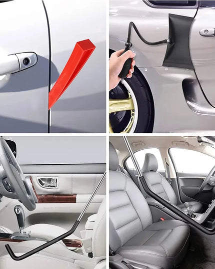 PWS Auto Tool Kit Door Open Grabber Lockout Lock Pick Set Long Range Reach Hooking Key Lost In Truck Air Wedge Bag Pump Car Tool