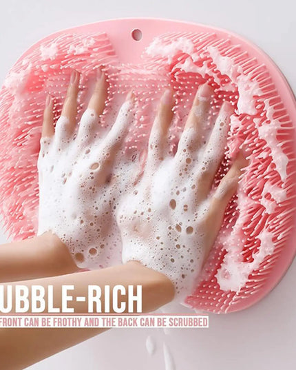 Foot Wash Brush Rub Back with Sucker Brush Bathroom Tool Foot Massage Pad Shower Massage Mat Exfoliating Bath Pad Bath Sponge