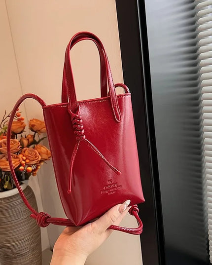 PU Leather Mini Crossbody Bag for Women 2025 New Korean Fashion Luxury Shoulder Bags Female Simple Retro Handbags and Purses