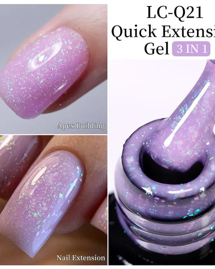 LILYCUTE 15ML Quick Extension Gel Nail Polish Nude Milk White Color Finger Prolong Acrylic Crystal Construction Hard Gel Varnish