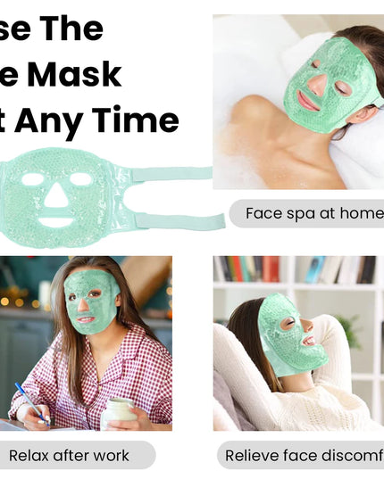 Ice Hot Cold Eye Mask Facial Mask Hot Cold Compress Pack Gel Beads Cold Ice Pack Face Eye Mask Compress Sleeping SPA Beauty Care