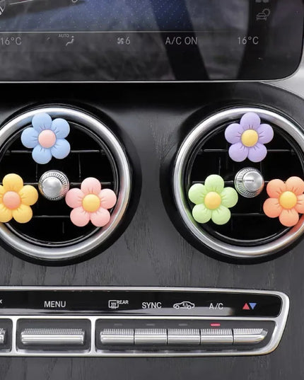 6/3/1PC Set Flower Car Outlet Vent Clip Small Daisy Air Conditioning Clip Car Interior Decoration Aromatherapy Perfume Clip Gift