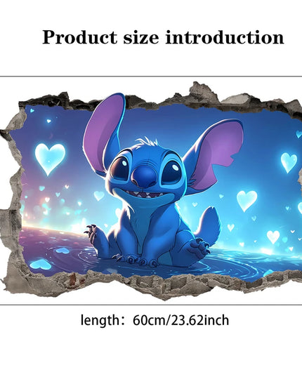 Cartoon Lilo & Stitch Wall Stickers For Kid's Room Kindergarten Living Room Wall Decoration Movie Anime Poster Stickers