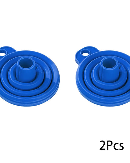 2Pcs Foldable Car Engine Funnel Silicone Liquid Funnel Washer Engine Oil Petrol Change Tools for Motorcycle Car Acesssories