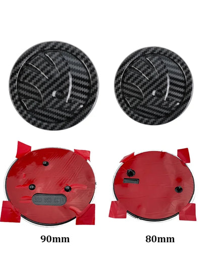 80mm 90mm ABS Emblem For Skoda Fabia 1 2 Octavia a7 RS Superb Rapid Yeti Karoq Vision Car Head Front Rear Boot Tailgate Sticker