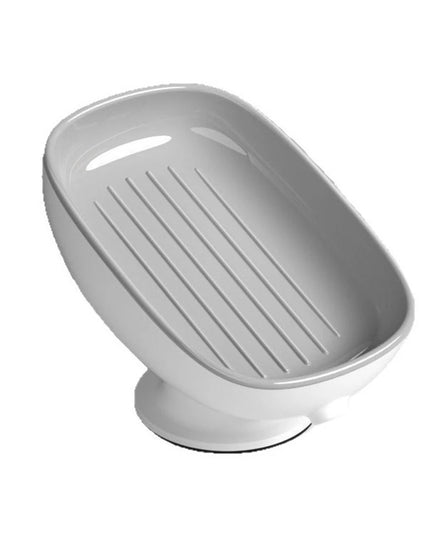 1pc Creative Soap Dish - Modern Drain Soap Tray with Suction Cup for Bathroom Organization and Hygiene