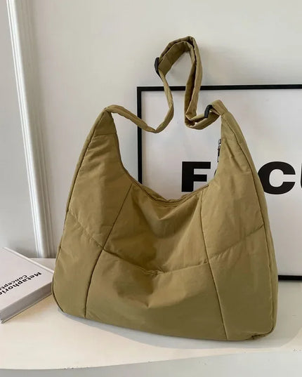 Trendy Women's Soft Cloth Shoulder Bag Solid Color Student 2025 Spring Y2k Casual Style Big Handbags Crossbody Bags for Women