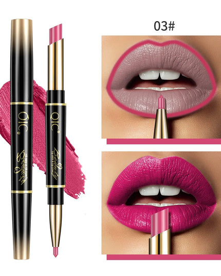 2 IN 1 Lip Liner Waterproof Nude Matte Lipstick Pencil Sexy Red Long Lasting Double Ended Lipliner Makeup Cosmetics For Women