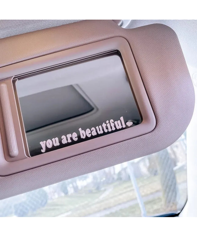 The Text Car Stickers You Are Beautiful Interior Decoration Rear View Mirror Fashion Stickers Creative Sport PVC Vinyl Decals