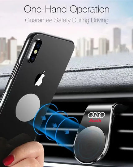 Magnetic Car Phone Holder Metal Stand Accessories For Audi Sline RS A3 A4 A6 A5 Q5 A1 Q7 Q3 Q2 Q8 A7 A8 TT S1 SQ5 RSQ3 RSQ8