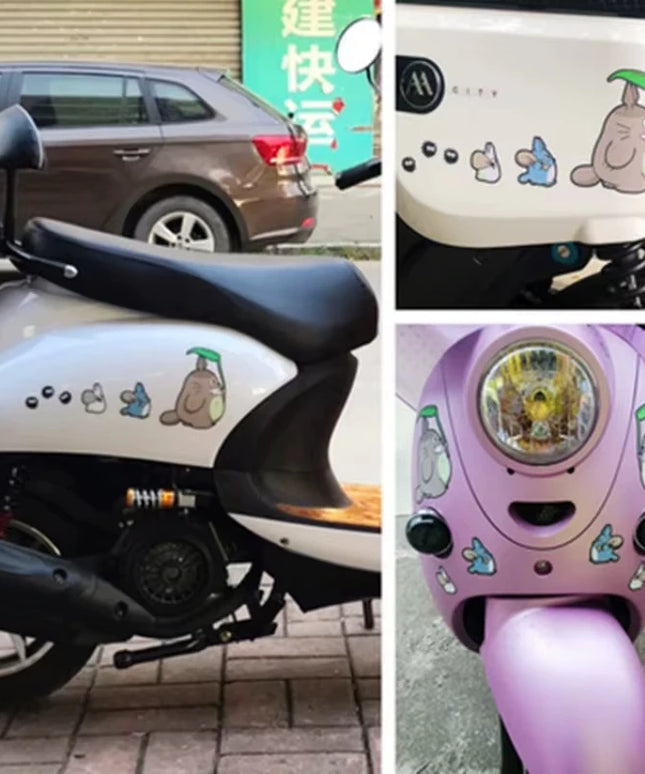 Totoro car stickers Scratches cover cover battery motorcycle helmet Calf electric car decorative stickers