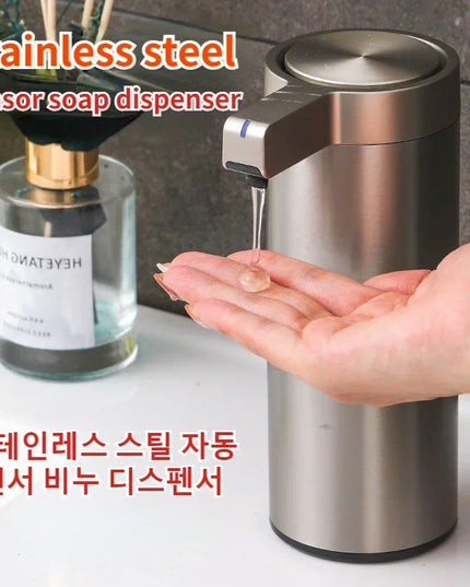 304 Stainless Automatic Liquid Soap Dispensers Steel Kitchen Metal Lotion Bottle Touchless Induction Sensor Bathroom Accessories
