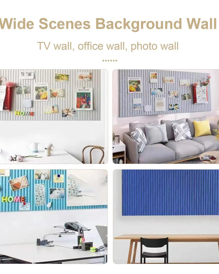 Thickened Decorative Felt Cork Board Large Bulletin Board Foldable Photo Display Board for School Home Office Walls Decor
