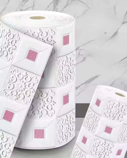 70cmx2m Meter Foam 3D Wall Stickers Self Adhesive Panel Home Decor Living Room Bedroom House Decoration Bathroom Brick Wallpaper