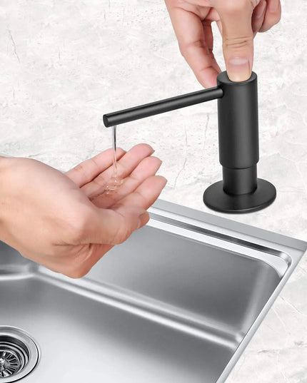 Samodra liquid Soap Dispenser With Extension Tube Kit Brass Pump Head For Kitchen Sink Bathroom accessories Black dispenser Soap