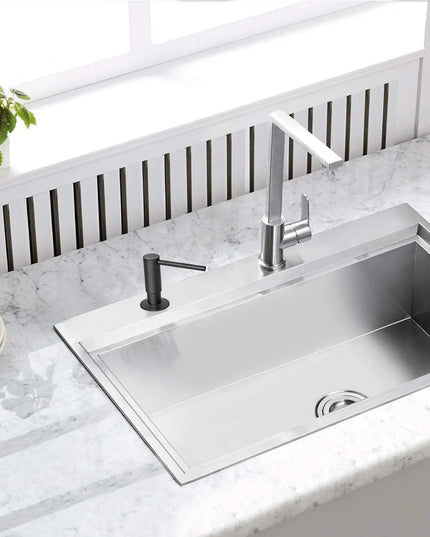 Samodra liquid Soap Dispenser With Extension Tube Kit Brass Pump Head For Kitchen Sink Bathroom accessories Black dispenser Soap